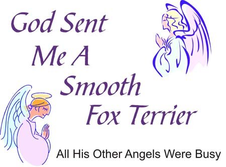 Cahoon's Closet 'God Sent Me A Smooth Fox Terrier' Funny Dog Lover T-Shirt - Comfortable Cotton Tee for Pet Owners & Animal Lovers (Great Gift for Dog Walks, Pet Parties & Casual Wear)