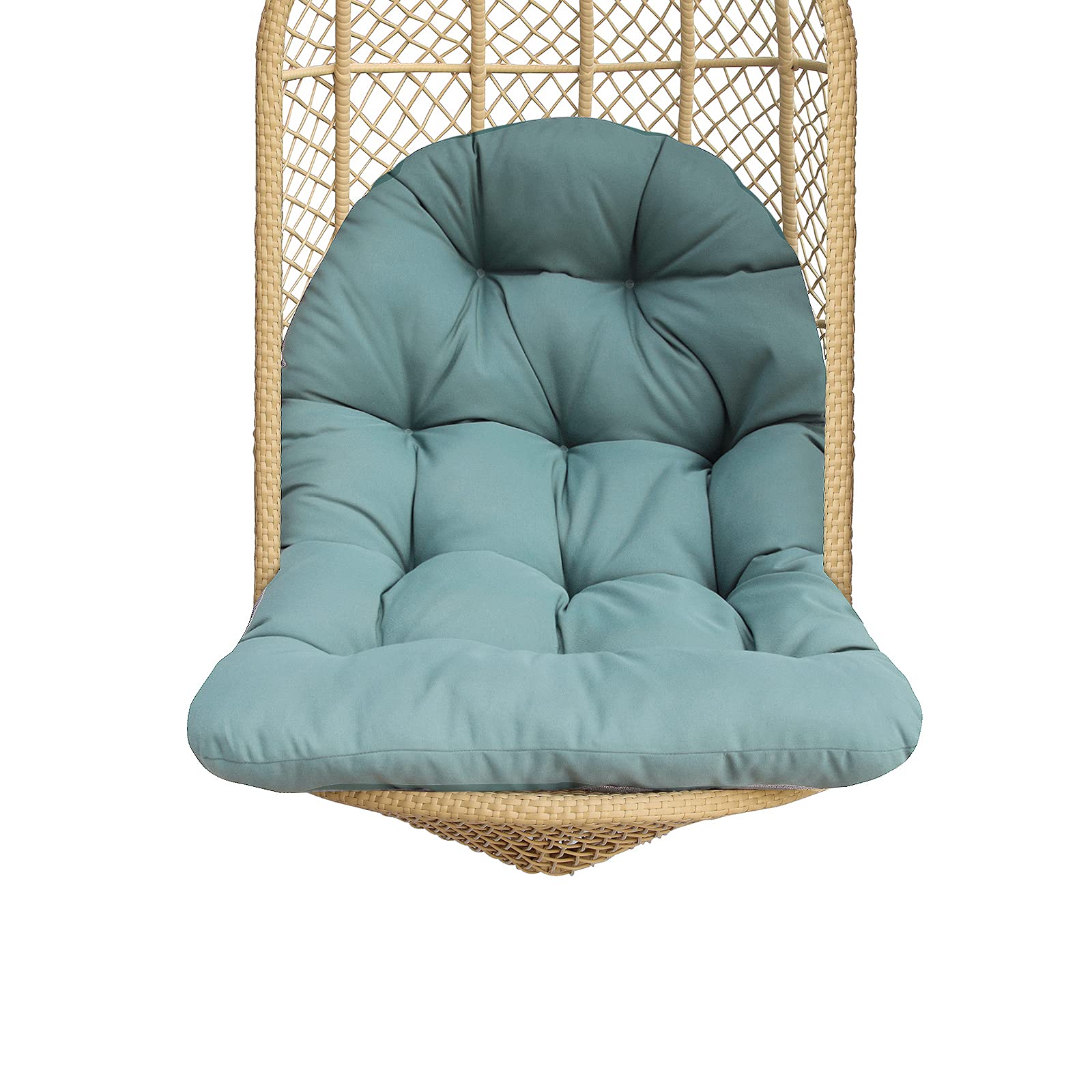 BOSSIMA Outdoor Hanging Egg Chair Cushion - Waterproof Swing Seat Pad for Patio, Garden, Balcony (Blue Lake) - Perfect for Relaxing, Reading & Sunbathing