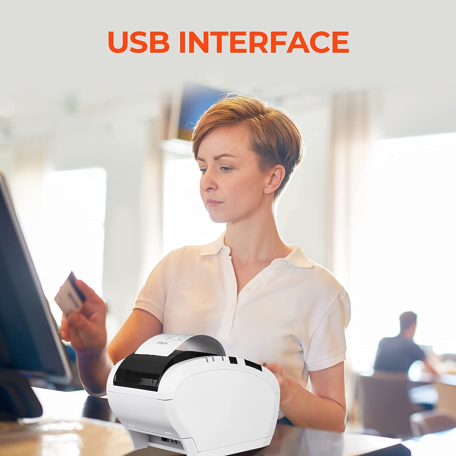 MUNBYN 80mm Thermal Receipt Printer - USB/Ethernet POS Printer Compatible with Windows, Mac, Chromebook & Linux - High Speed Auto Cutter with ESC/POS Support - Ideal for Retail Stores, Restaurants & Small Business POS Systems