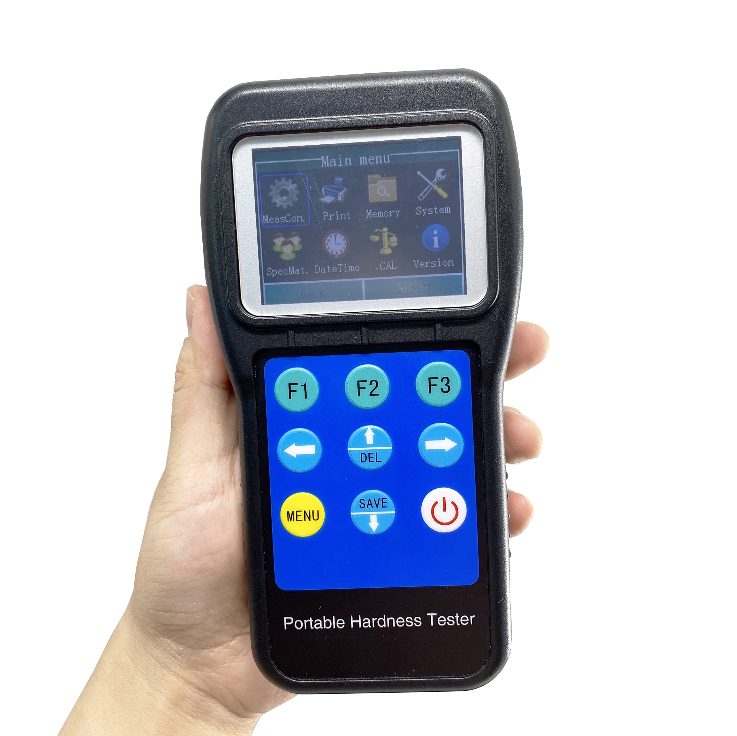 Portable Digital Hardness Tester - Durometer for Metal, Steel, Alloys | 600 Memory Groups | Ideal for Quality Control, Manufacturing & Material Testing
