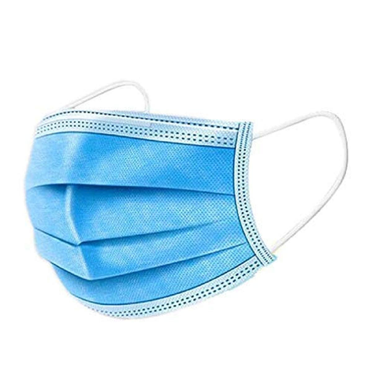 25 Pack Disposable 3-Ply Non-Woven Face Masks with Elastic Ear Loops & Nose Wire - Comfortable Protection for Daily Use, Travel, and Public Spaces
