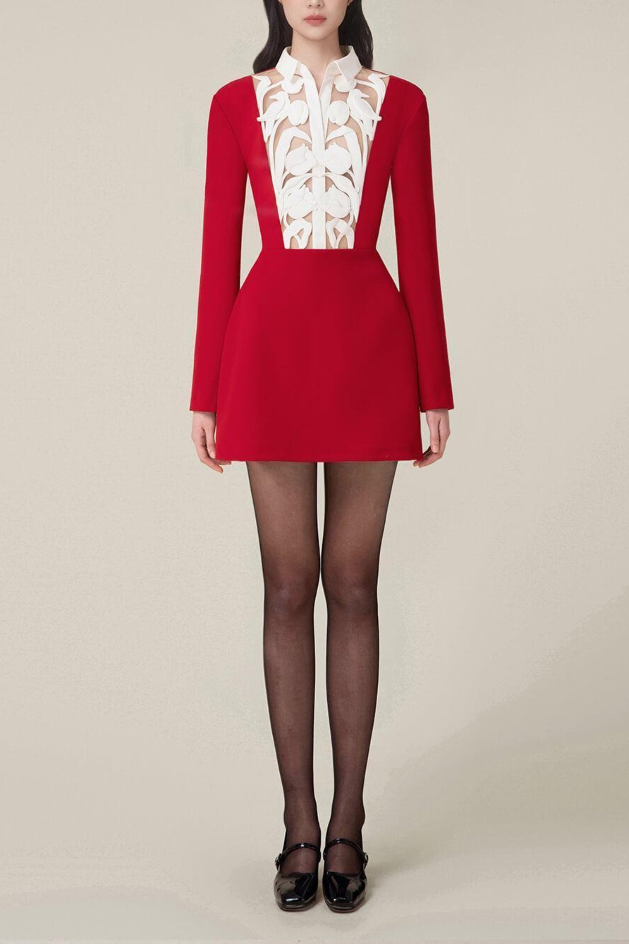Elegant Hollow A-Line Mini Dress in Red - Perfect for Parties, Dates & Summer Outfits