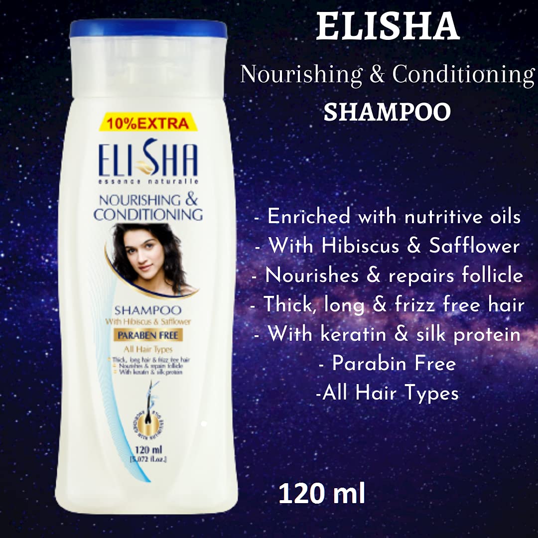 Elisha Complete Hair Care Combo Pack - Nourishing Shampoo, Olive & Apricot Hair Oil, Hair Serum (3 Piece Set) for Dry, Damaged Hair - Daily Hydration & Repair Treatment for Women & Men