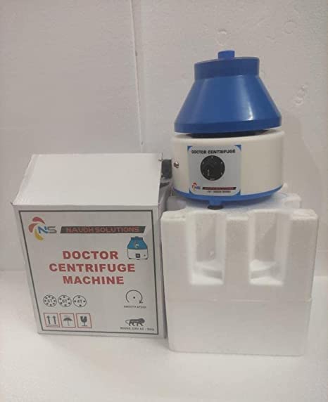 High-Speed Laboratory Centrifuge Machine - 8 Tubes x 15ml Capacity, 3500 RPM with Rubber Vacuum Foot & Heavy Metal Body - Ideal for Medical Labs, Blood Sample Processing, and Scientific Research