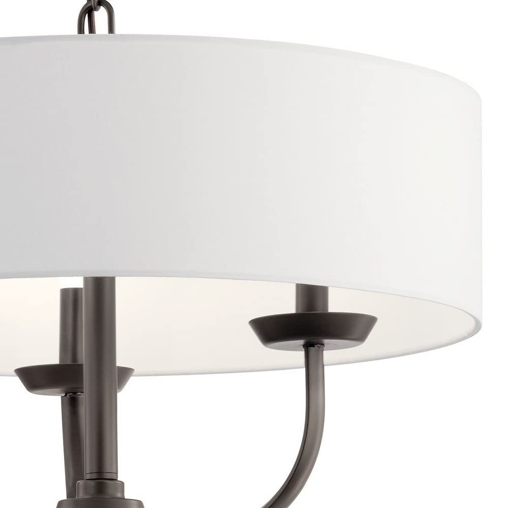 3-Light Traditional Simple Chandelier Fixture in Olde Bronze - Perfect for Dining Room, Bedroom, or Foyer Lighting