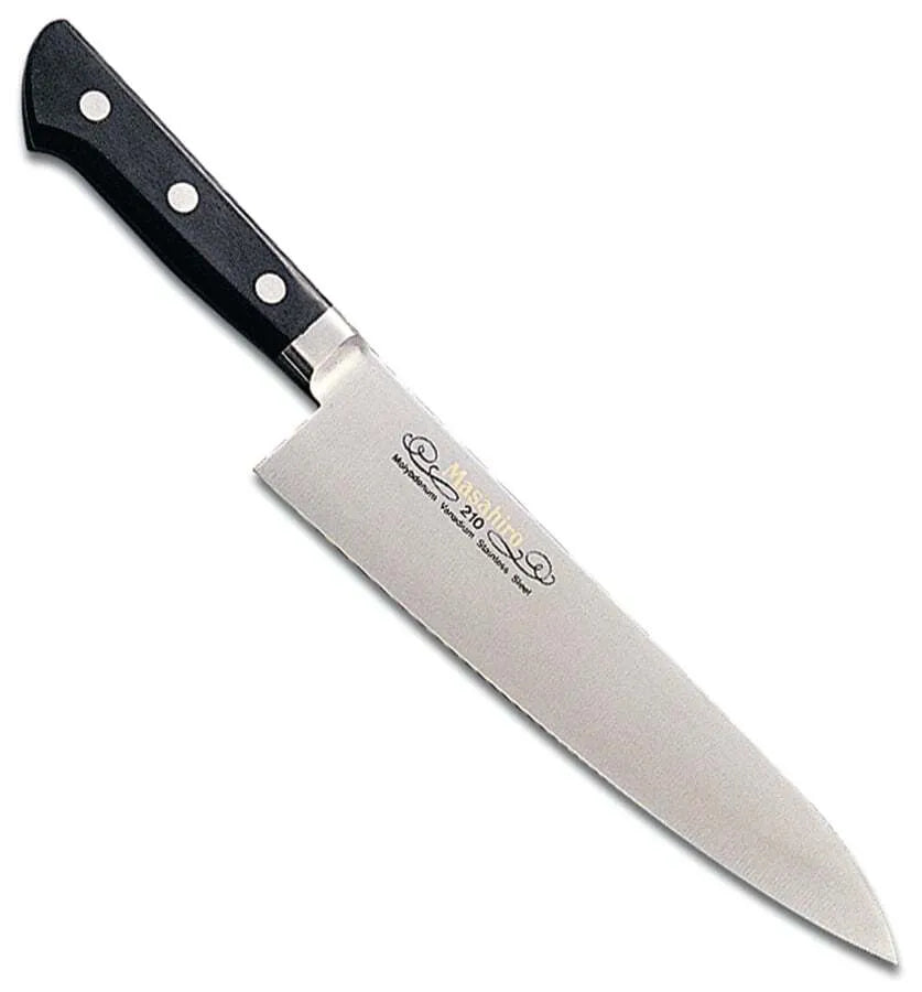 Premium Masahiro Chef's Knife 8 Inch - Japanese High Carbon Steel Kitchen Knife for Professional Chefs & Home Cooking - Perfect for Slicing, Dicing & Chopping Vegetables, Meat & Fish