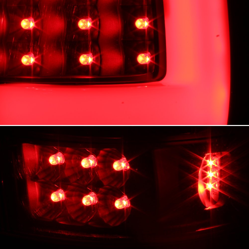 AKKON LED Tail Lights for 2004-2008 Ford F150 - Black Smoke Tube Style Brake Lamps Replacement Set (Enhance Visibility & Style for Night Driving & Off-Road Adventures)