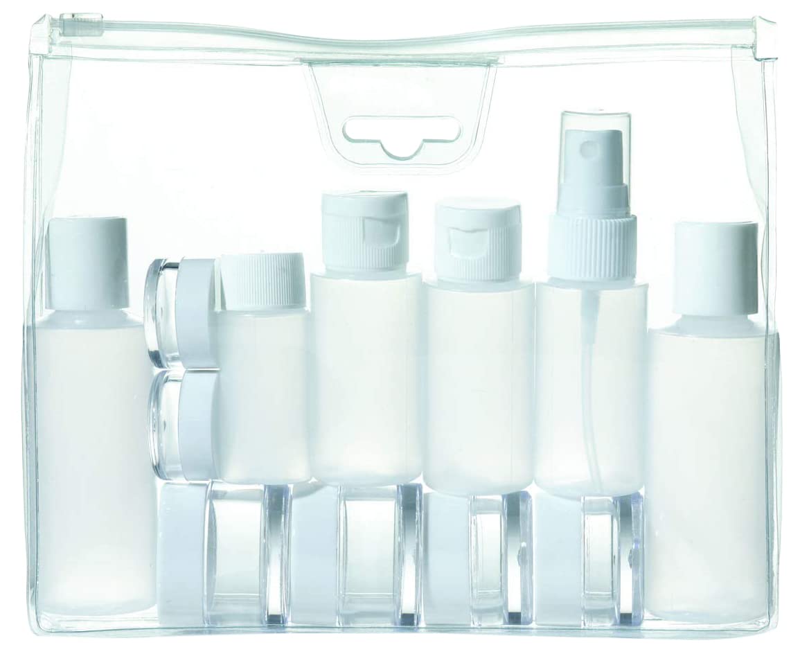 Conair TSA Approved Travel Bottles 13-Piece Set - Leak Proof Toiletries Containers for Airplane Carry On, Perfect for Shampoo, Lotion & Cosmetics | Travel Smart Essential Accessories