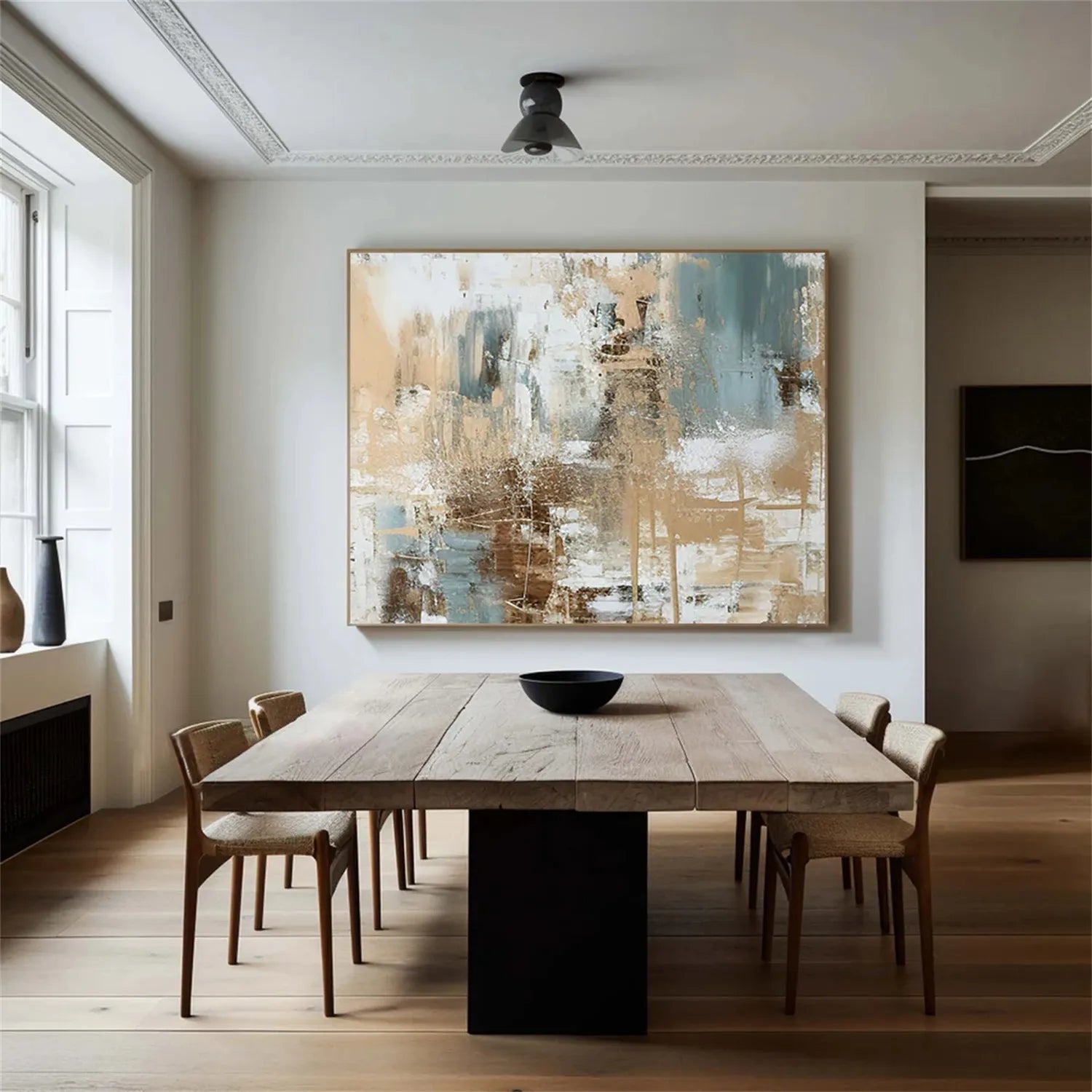 Abstract Painting #AB 176 - Modern Wall Art Decor for Living Room, Bedroom & Office - Unique Handmade Canvas Artwork