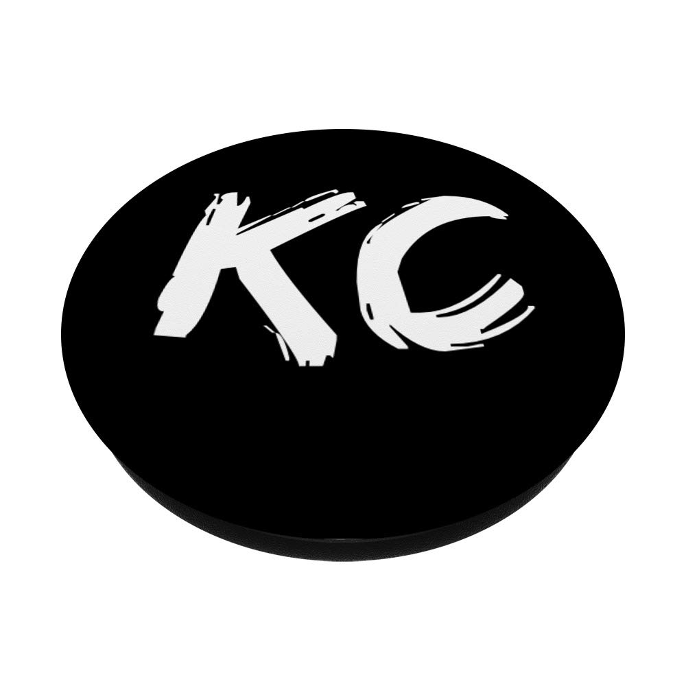 KC PopSocket Grip - Kansas City Abbreviation & Initials Design, Swappable Phone & Tablet Holder for Easy Grip, Perfect for Fans, Travel, and Everyday Use
