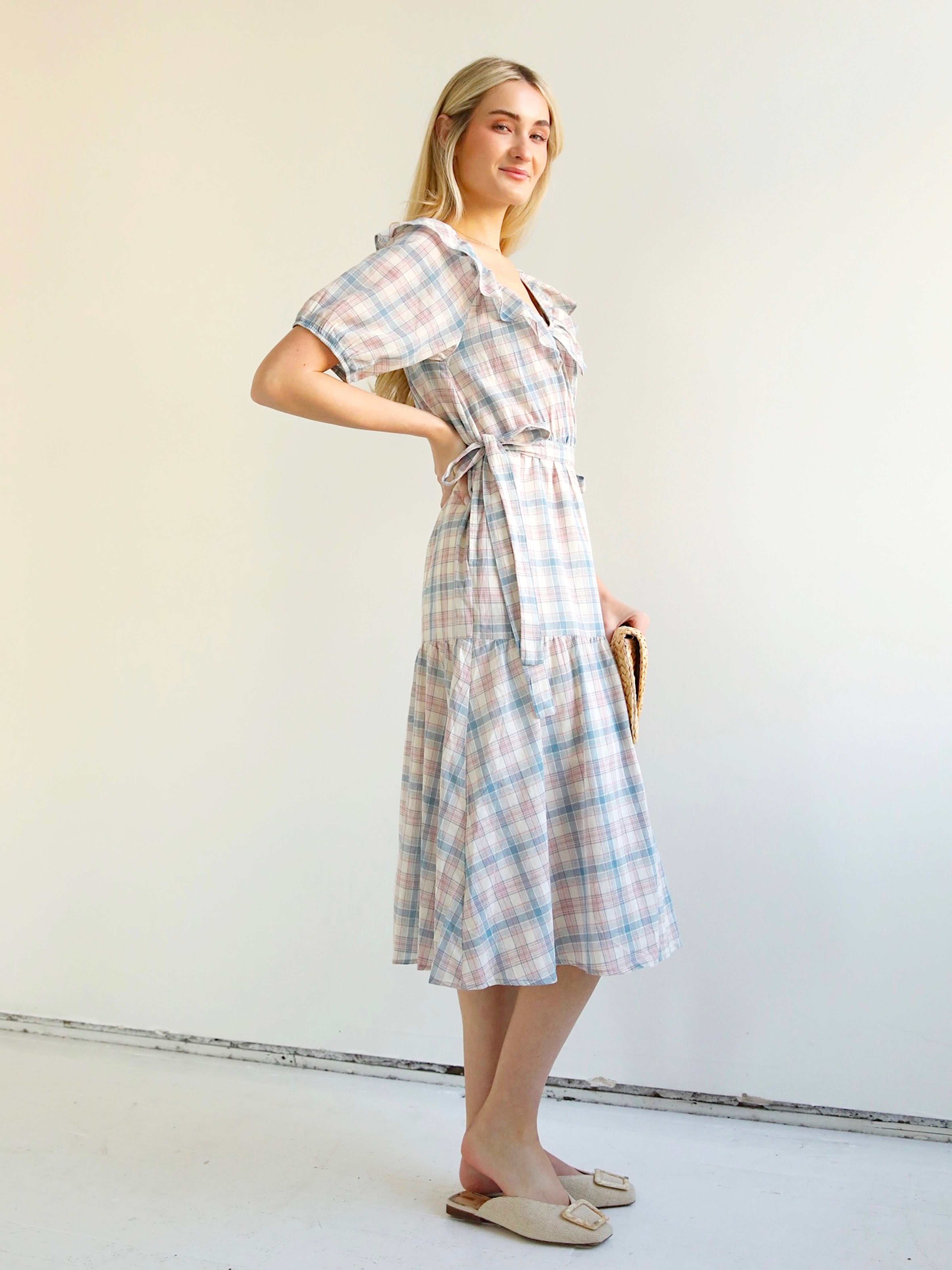Anna May Midi Dress - Elegant Floral Print Summer Dress for Women | Perfect for Beach Vacations, Date Nights & Garden Parties