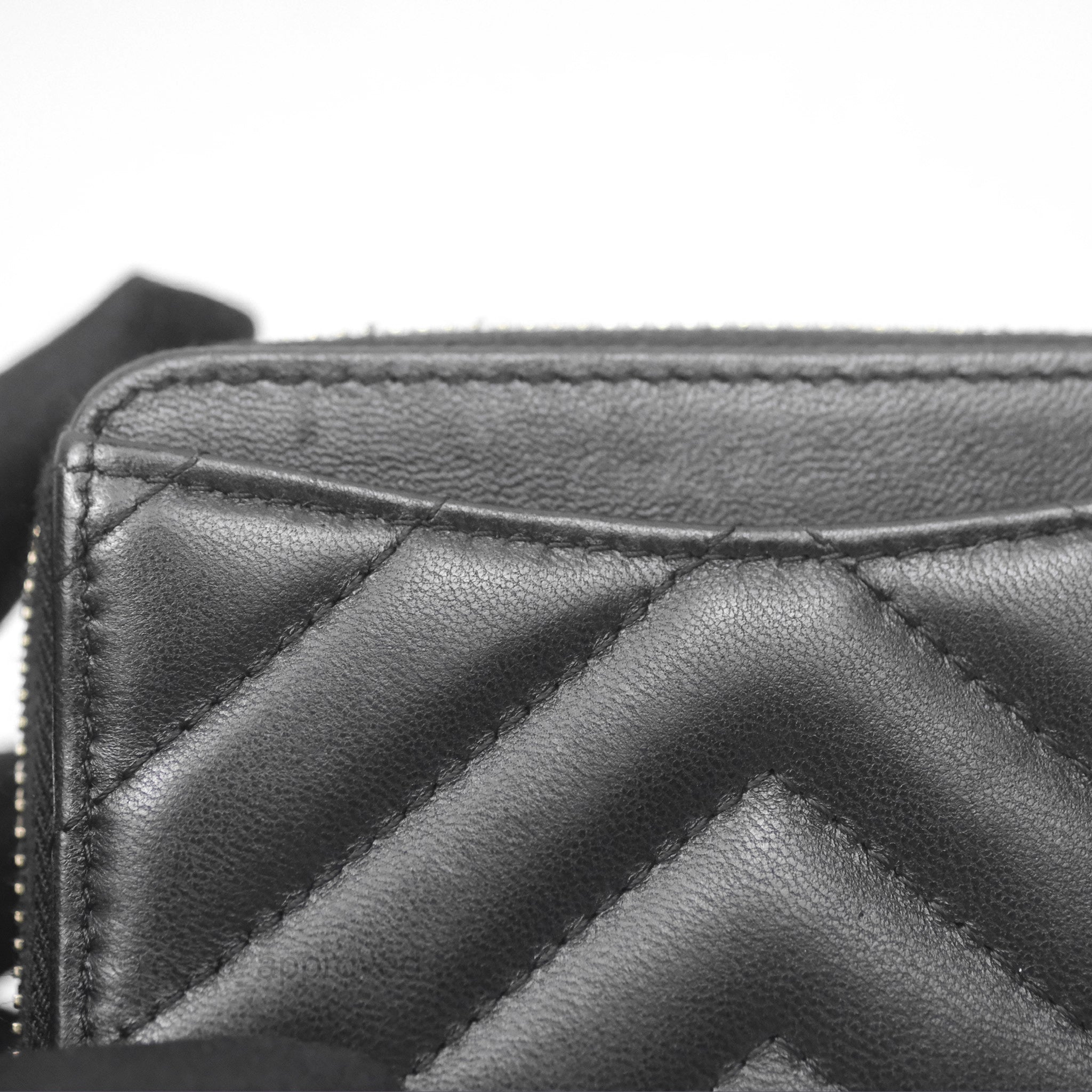 Chanel Chevron Zipped Coin Purse - Black Lambskin with Gold Hardware | Luxury Small Wallet for Women | Perfect for Parties, Travel & Everyday Use