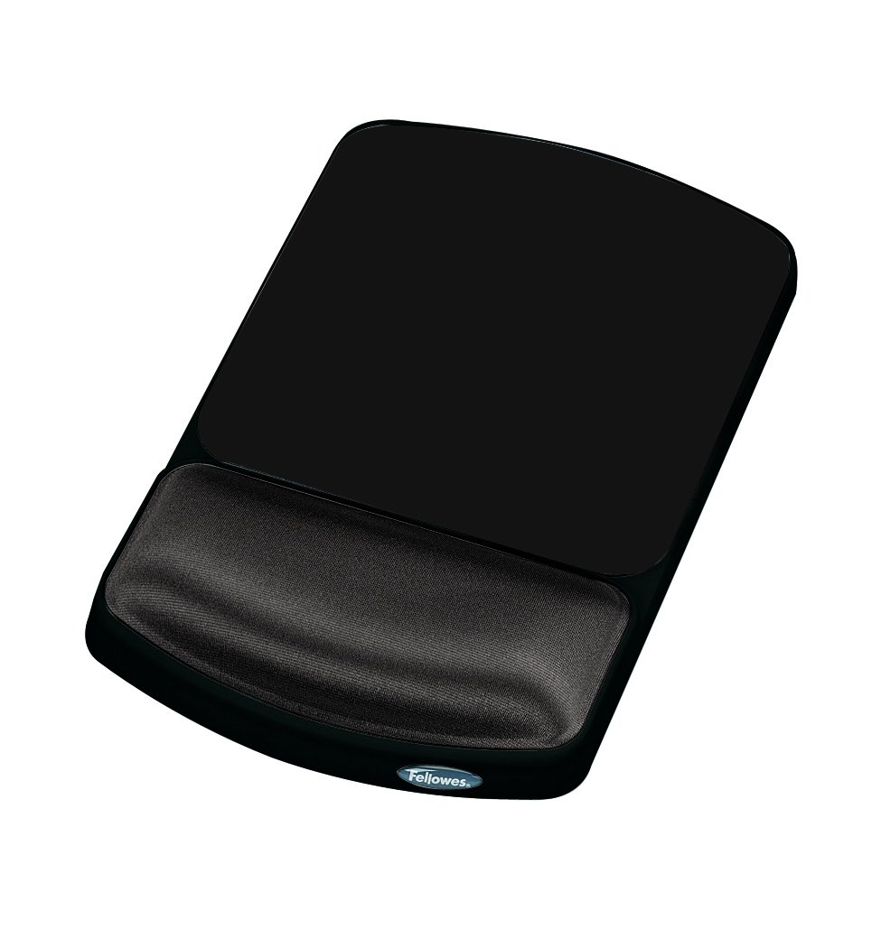 Fellowes 9374001 Ergonomic Adjustable Mouse Pad with Wrist Rest - Graphite Color for Office & Gaming Comfort - Perfect for Computer Workstations and Home Desks