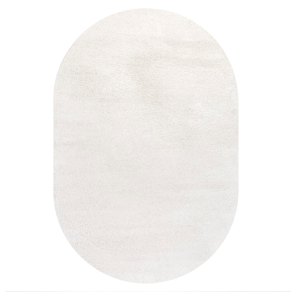 Soft Haze Solid Low Pile Area Rug in Cream - Perfect for Living Room, Bedroom & Nursery Decor