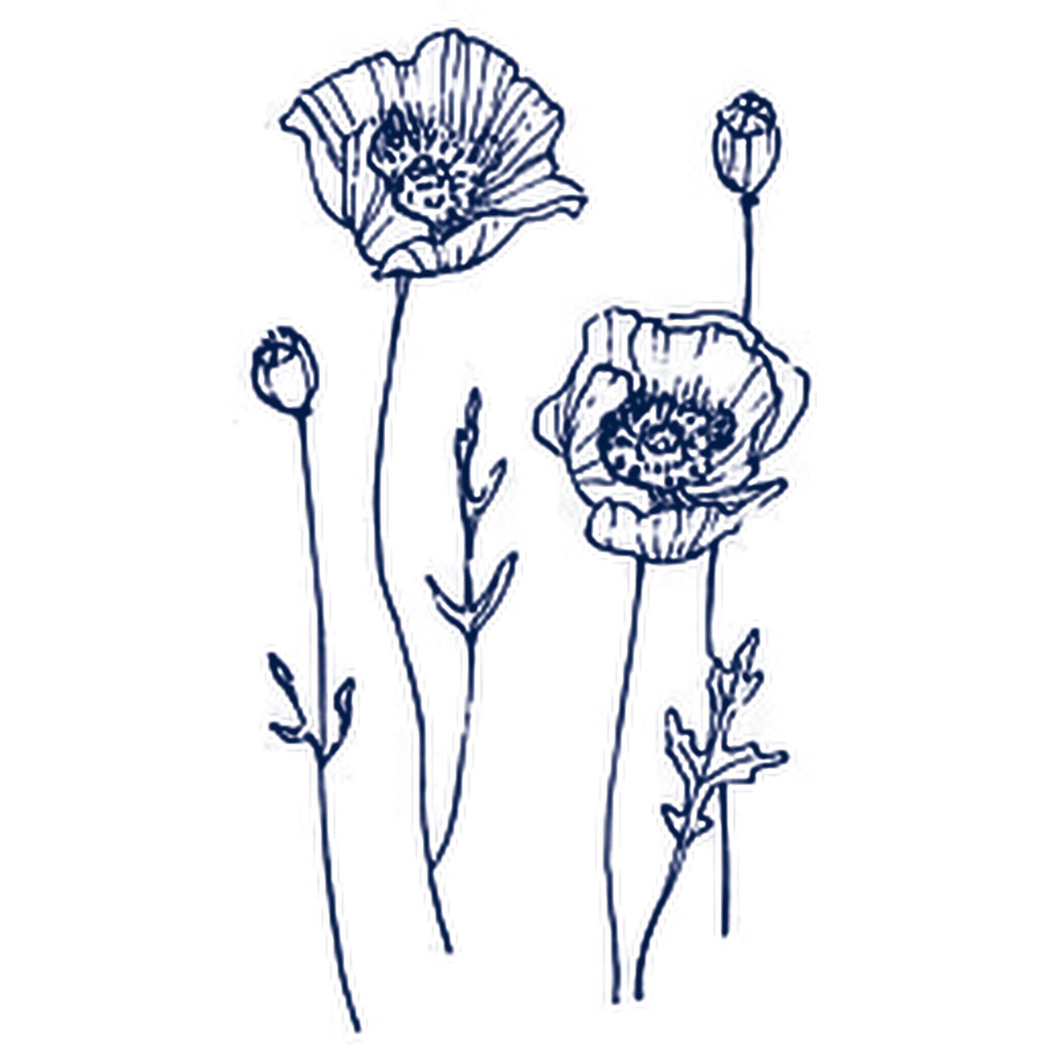 Long-Lasting 1-2 Weeks Semi-Permanent Tattoo Ink - Floral Botanical Temporary Tattoos for Adults (4 Sheets) | Realistic Flower Designs in Black & Navy Blue | Perfect for Chest, Neck & Arm - Women & Men Body Art for Parties, Festivals & Everyday Style
