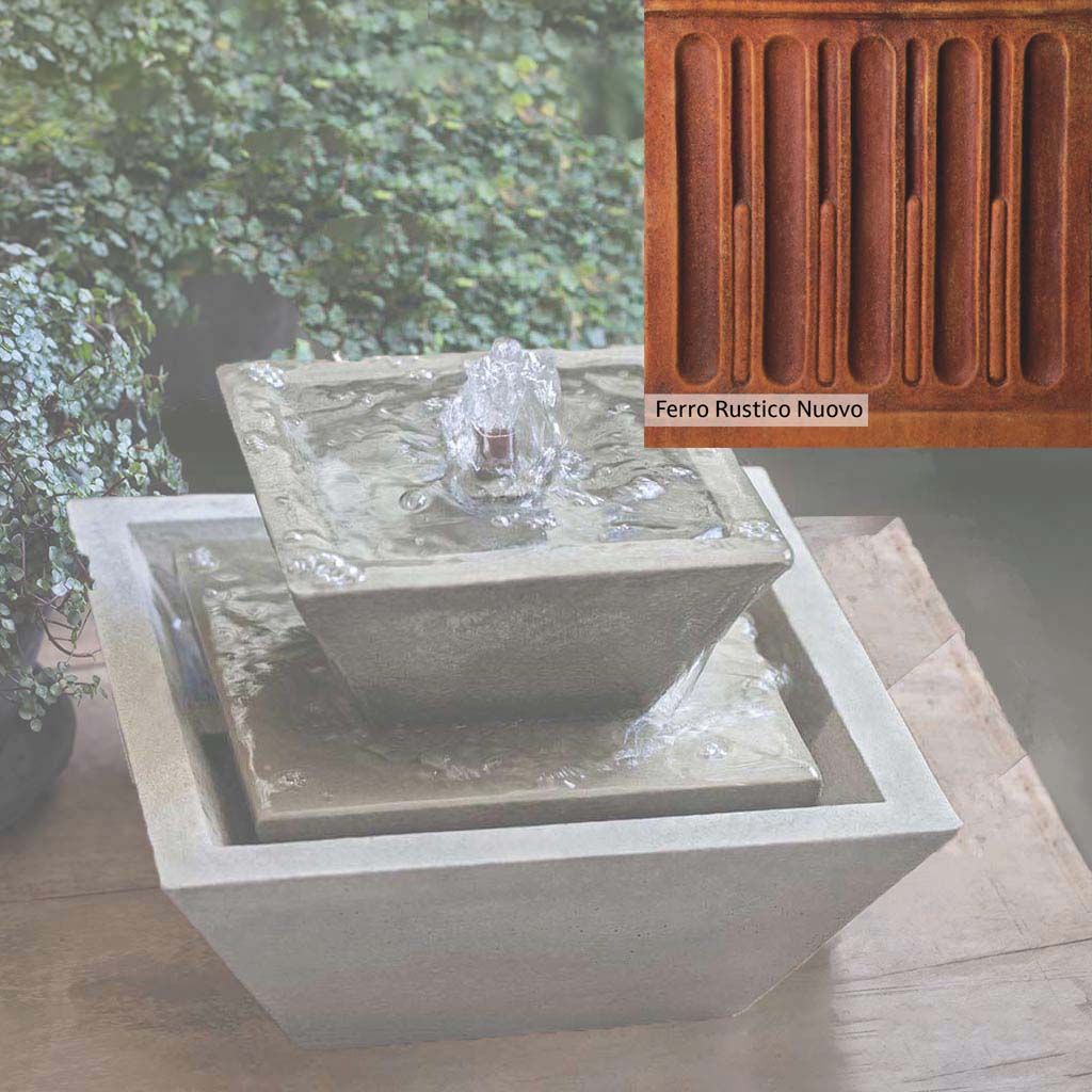 Campania International M Series Kenzo Outdoor Water Fountain - Elegant Garden Decor for Patio, Yard, and Landscape Design
