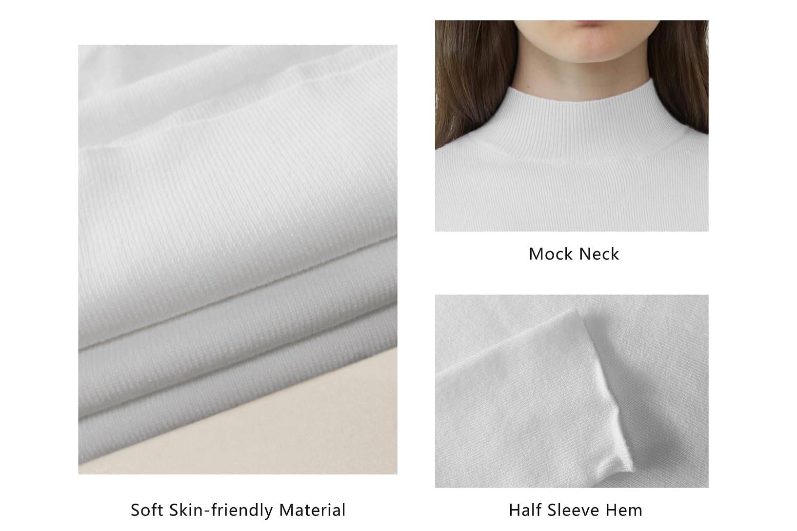 V28 Women's Sexy Mock Neck Zip-Up Knit Sweater - Fitted & Cute Fall Winter Pullover for Casual Outfits, Date Nights & Office Wear