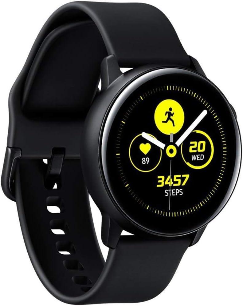 SAMSUNG Galaxy Watch Active SM-R500 40MM Smartwatch with GPS & Bluetooth - Fitness Tracker, Sleep Monitor, Heart Rate Tracking - Black (Renewed US Version) | Perfect for Running, Workouts & Daily Activity Tracking