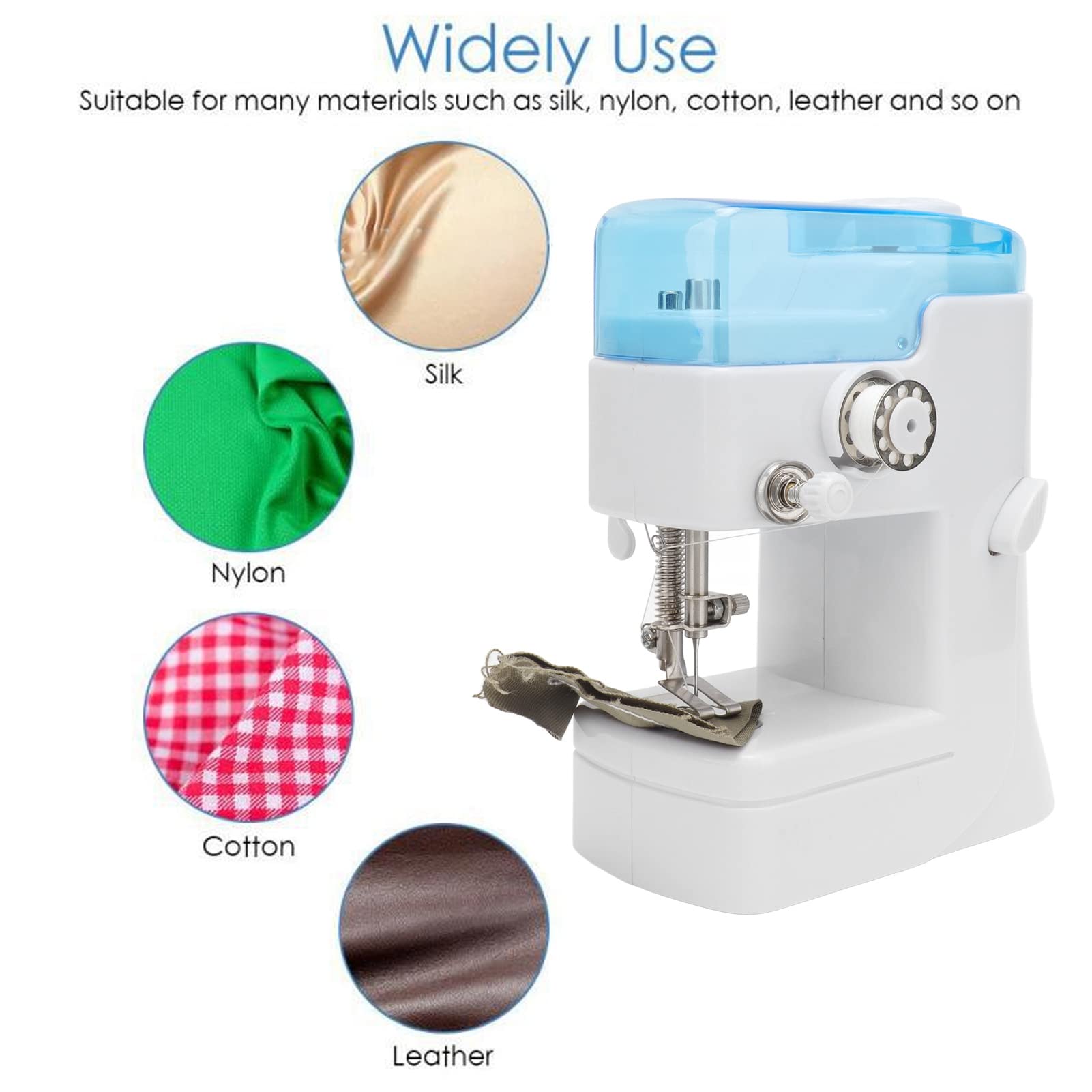 CHICIRIS Mini Sewing Machine for Kids - Portable Electric Stitching Machine Kit with 12 Built-in Stitches, Perfect for Beginners & Children's DIY Crafts - Great for Home, School & Travel (5.1 x 3.1 x 6.2 Inches)