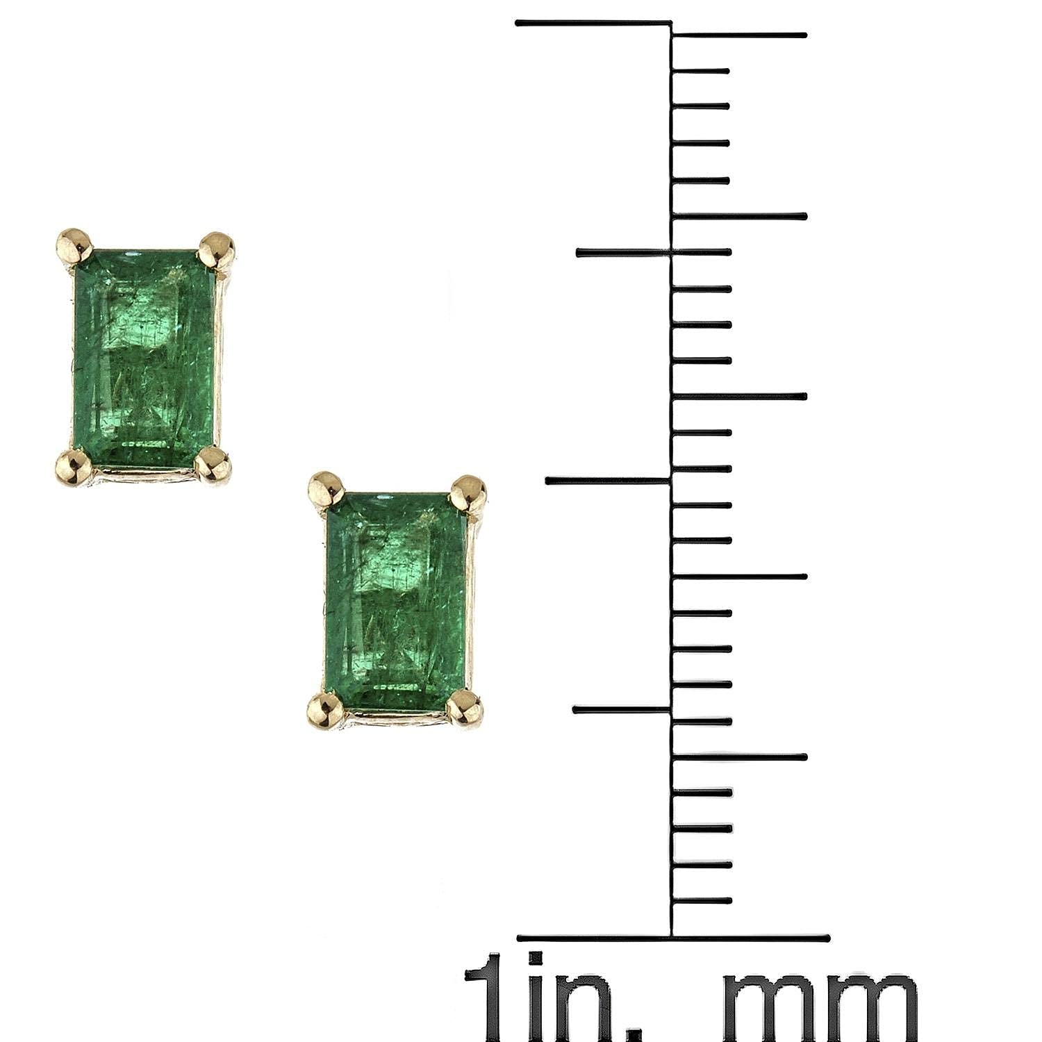 10K Yellow Gold Natural Zambian Emerald Earrings for Women | Ethically Sourced Handcrafted Jewelry | Perfect Holiday, Birthday & Anniversary Gift | Elegant for Parties, Weddings & Special Occasions