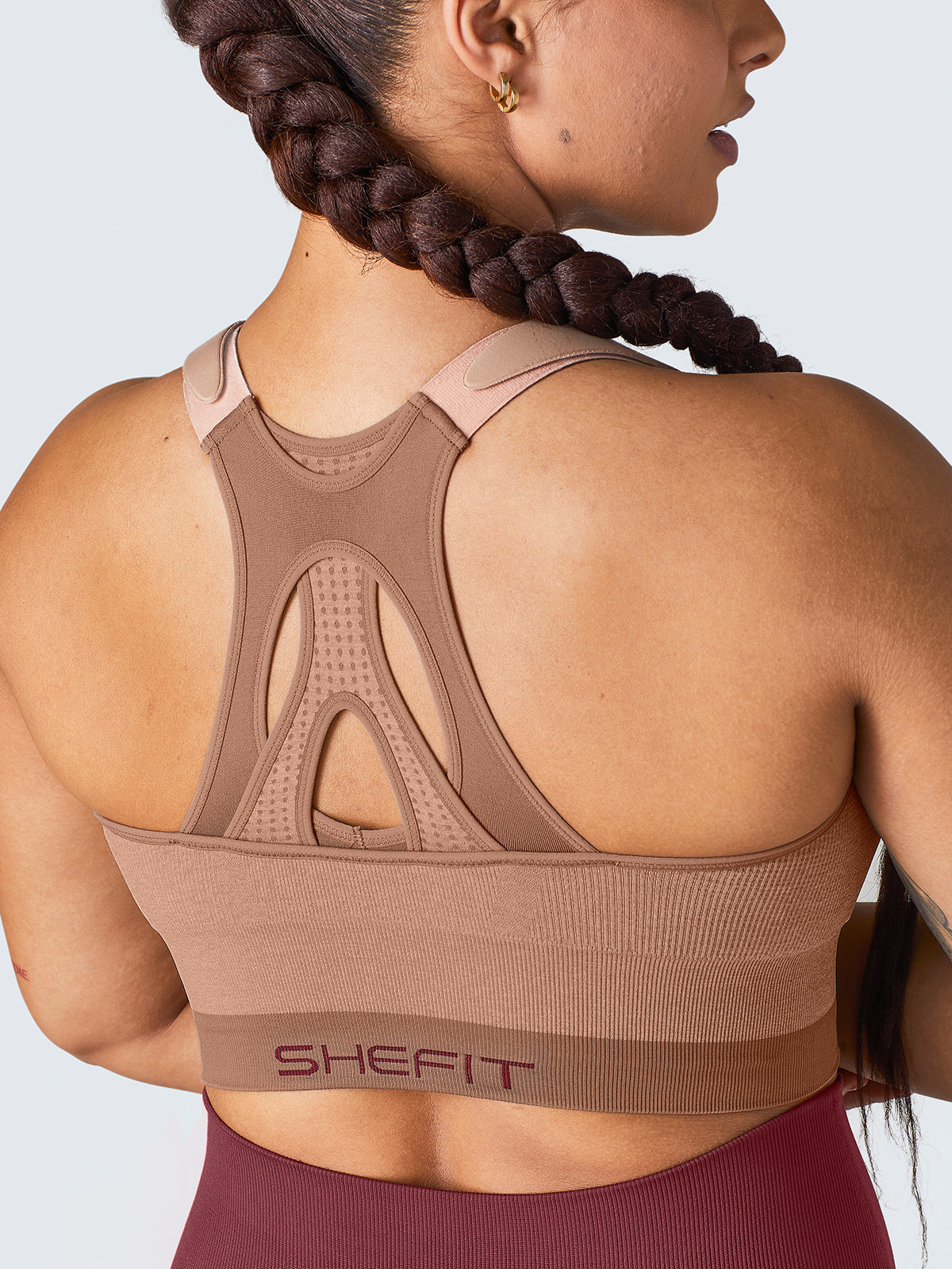 Low Impact Sports Bra for Women - Comfortable Heathered Tan Workout Top for Yoga, Running & Gym - Breathable & Supportive Activewear