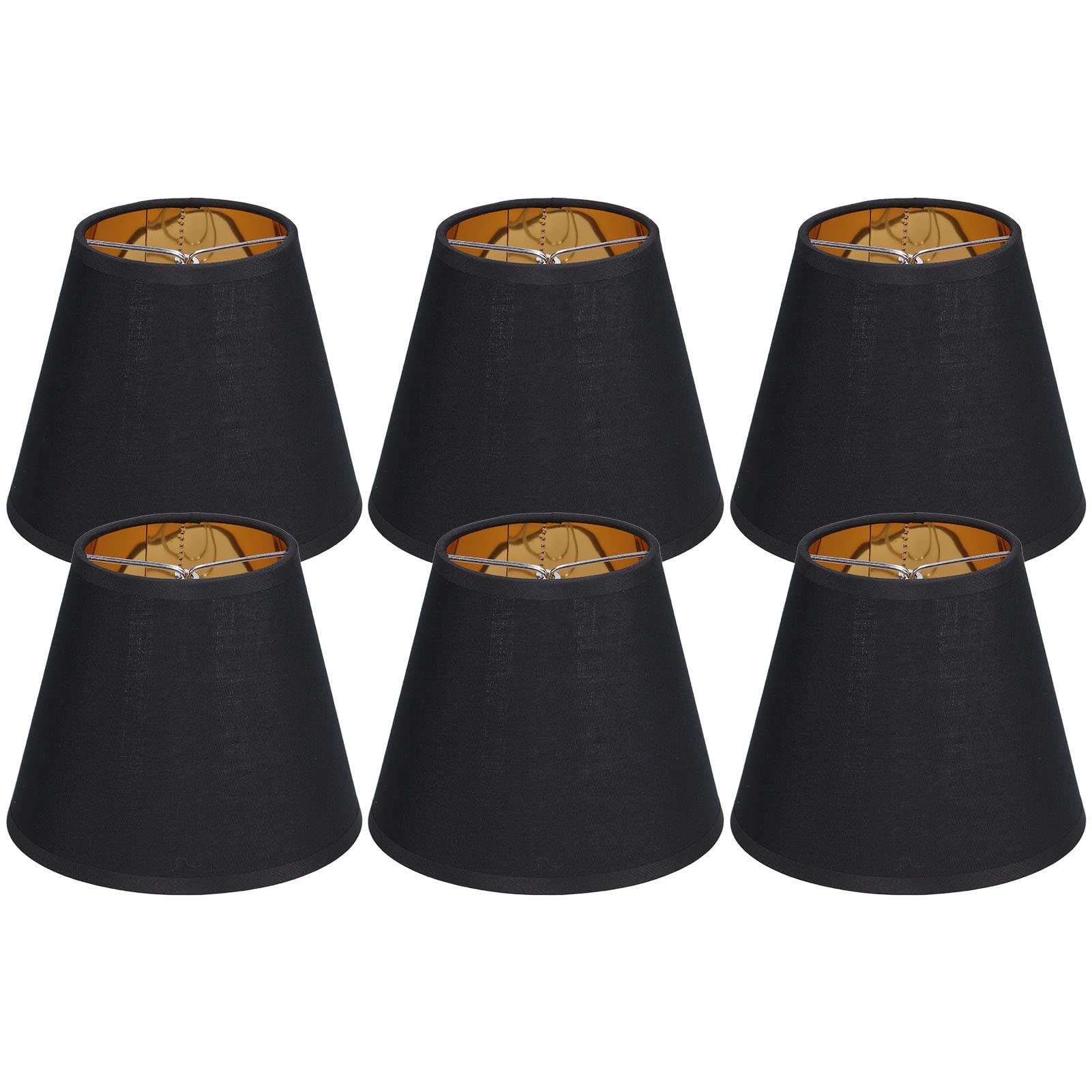 6-Piece Elegant Fabric Lamp Shades Set - Decorative Chandelier Covers for Candle Lights, Desk & Crystal Chandeliers | Perfect for Living Room, Bedroom & Dining Room Lighting Decor
