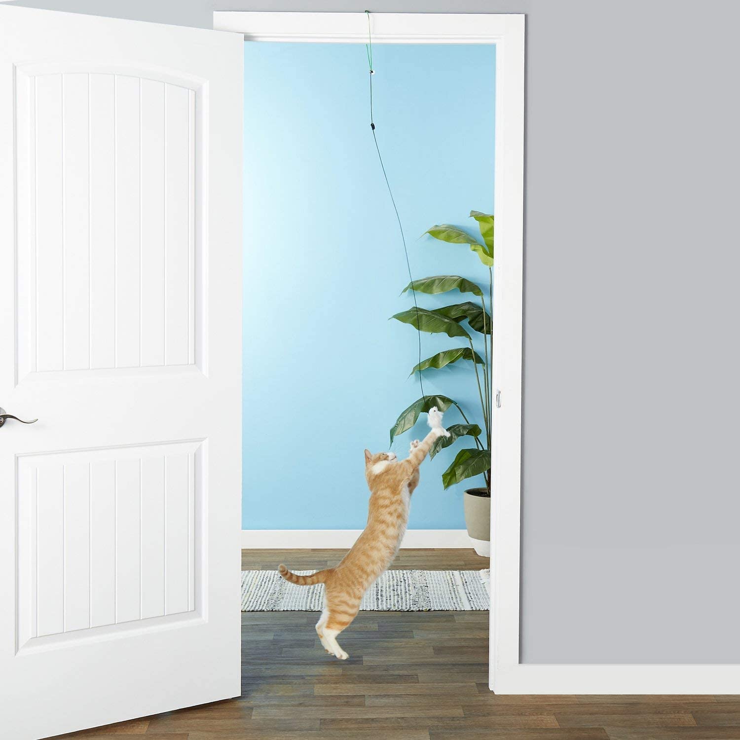 A-Door-Able Real Fur Cat Toy Mouse - Natural Soft Fur for Play & Training - Perfect for Indoor Cats & Kittens to Chase & Pounce