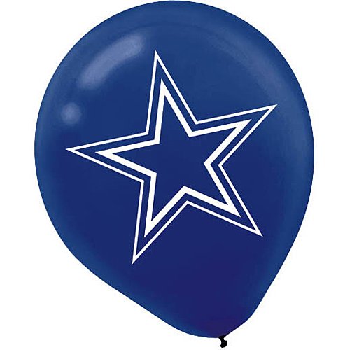 Amscan NFL Team Dallas Cowboys Latex Balloons - Party Decorations for Game Day, Birthday & Tailgating Events