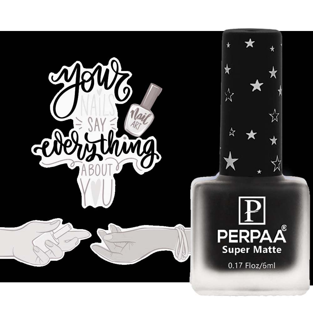 PERPAA® Super Matte Nail Polish Set - 3 Colors (Dark Green, Black, White) | Long Lasting, Quick Drying & Waterproof Matte Finish | 6ml Each | Perfect for Nail Art, Gifts & Everyday Wear