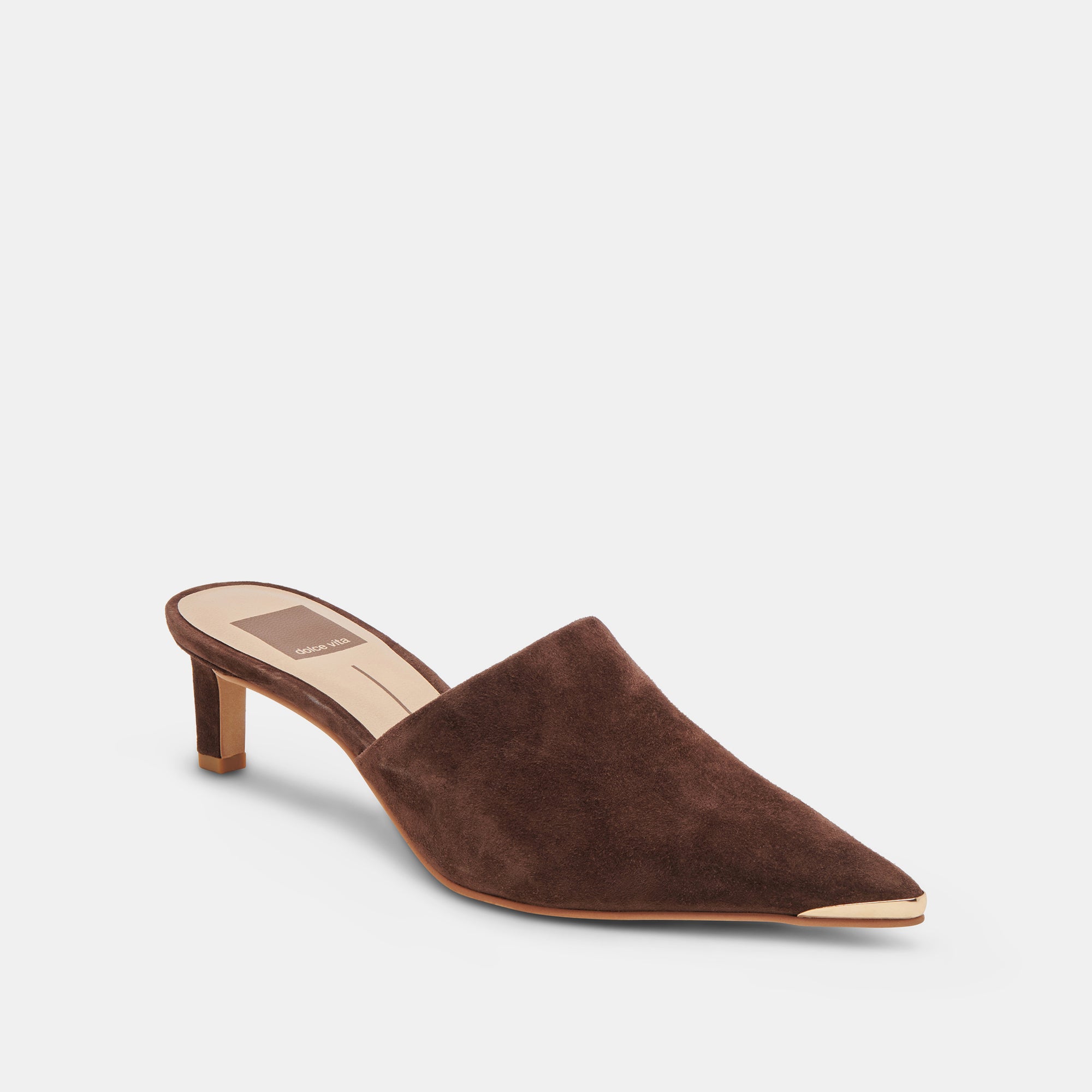 LEXY Women's DK Brown Suede High Heels - Elegant Dress Shoes for Parties, Weddings & Office Wear