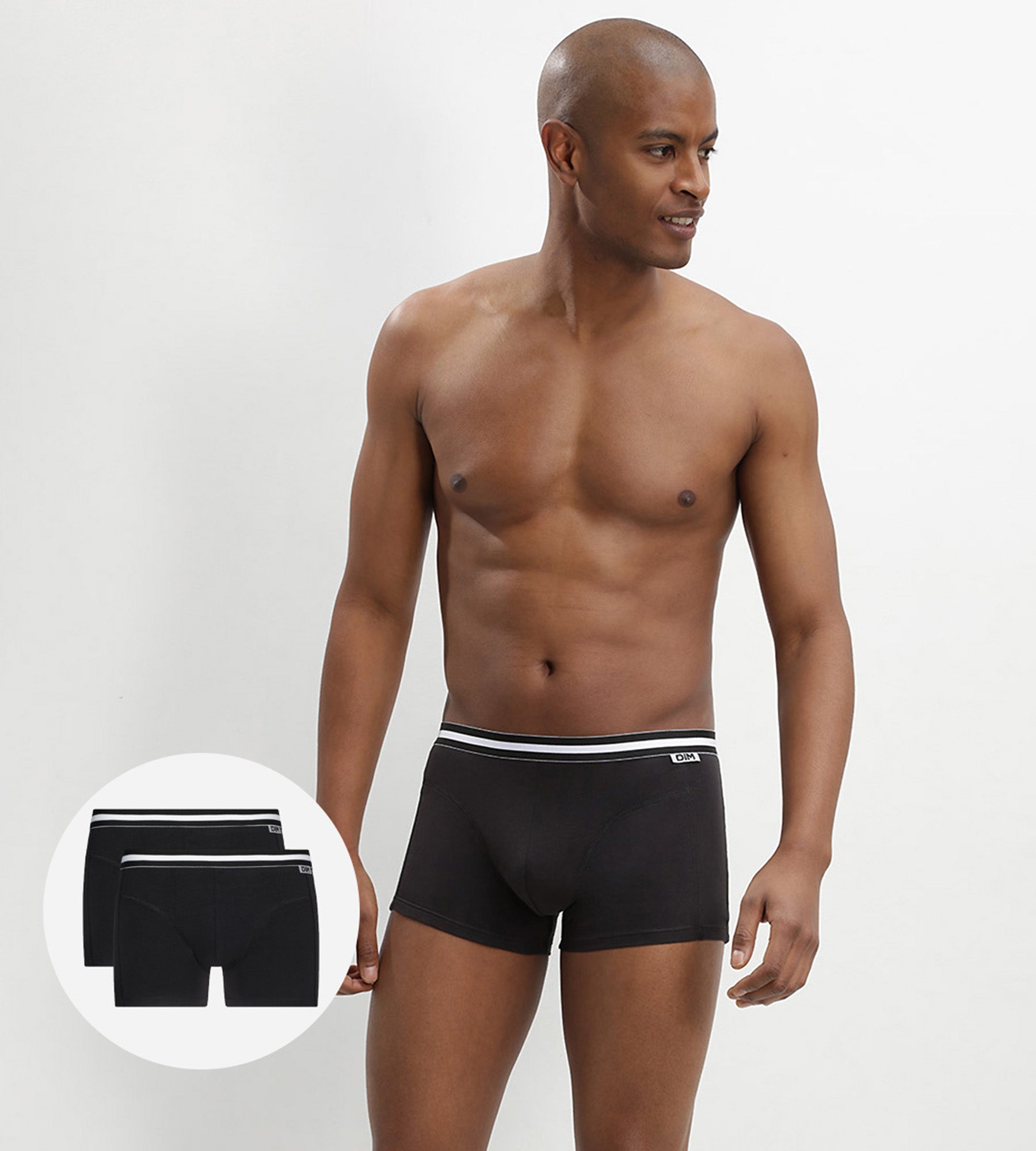 EcoDIM Men's Stretch Cotton Boxer Briefs 2-Pack - Soft & Breathable Underwear for Everyday Comfort & Support