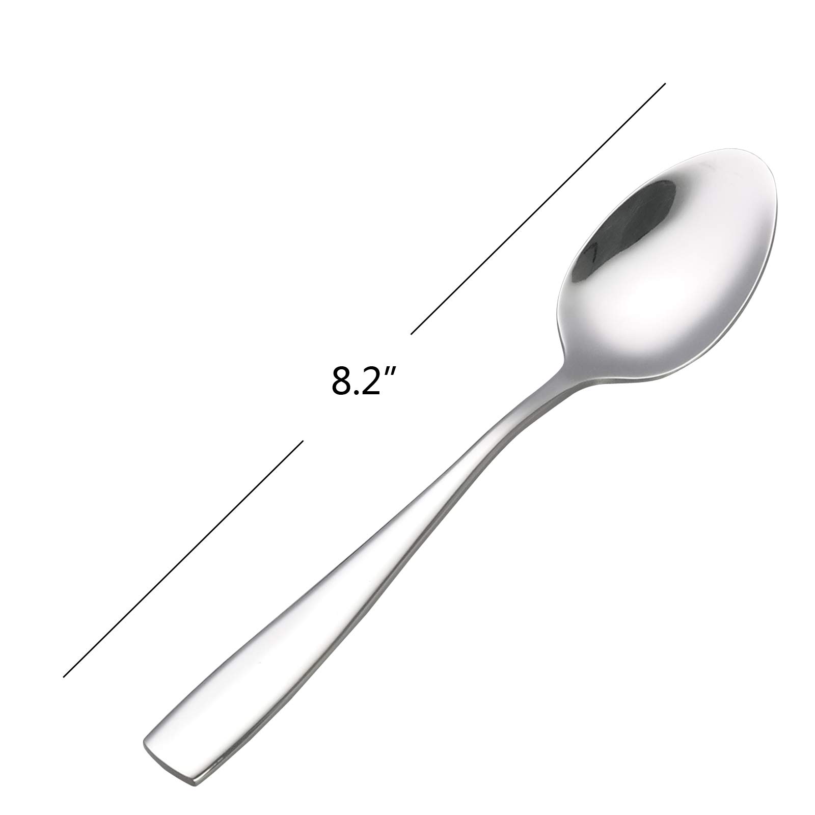 12-Piece Stainless Steel Dinner Spoons Set - Durable & Elegant Flatware for Restaurants, Home Dining, and Outdoor Picnics