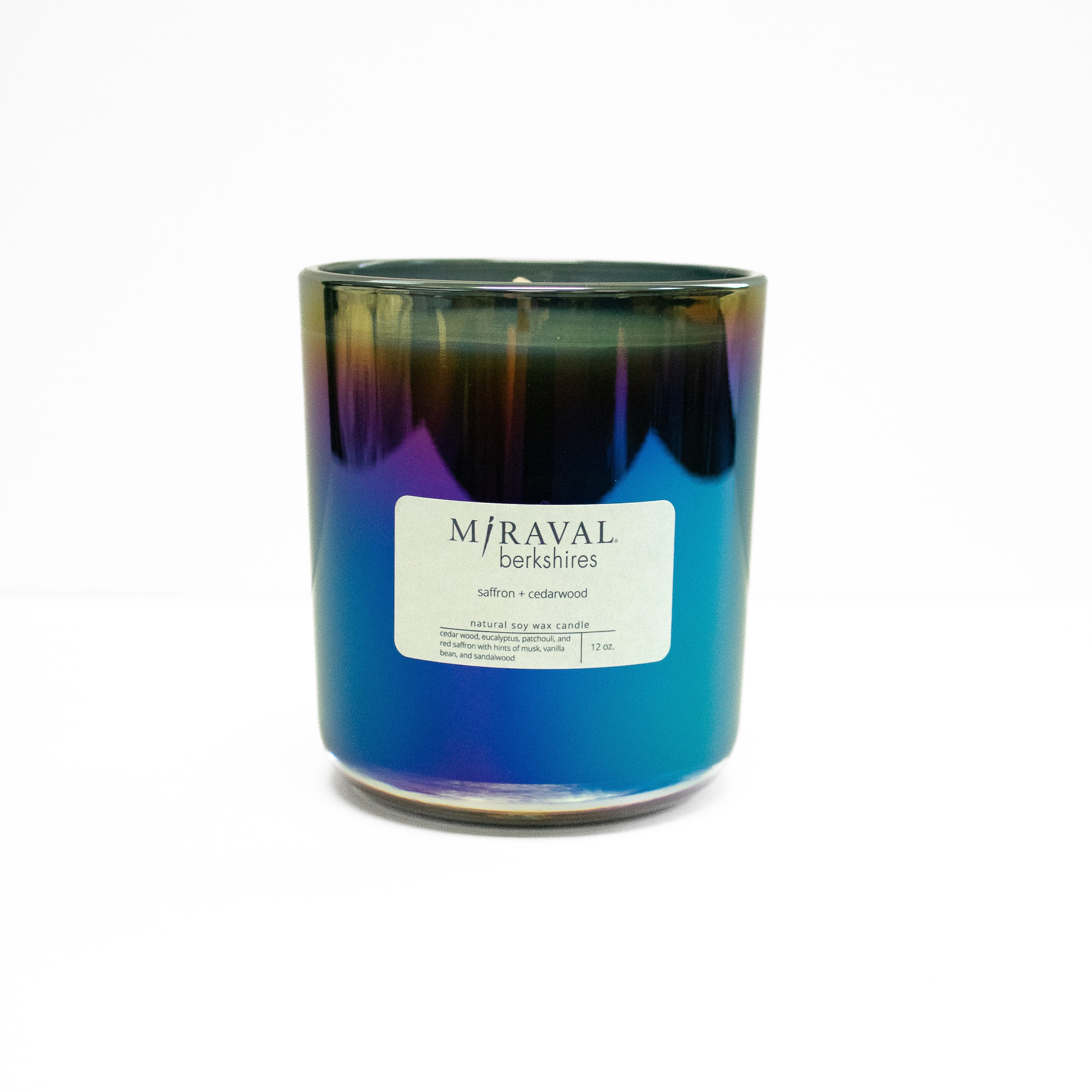 Miraval Saffron Cedarwood Scented Candle - Aromatherapy Soy Wax Candle for Home Relaxation, Meditation & Spa Ambiance