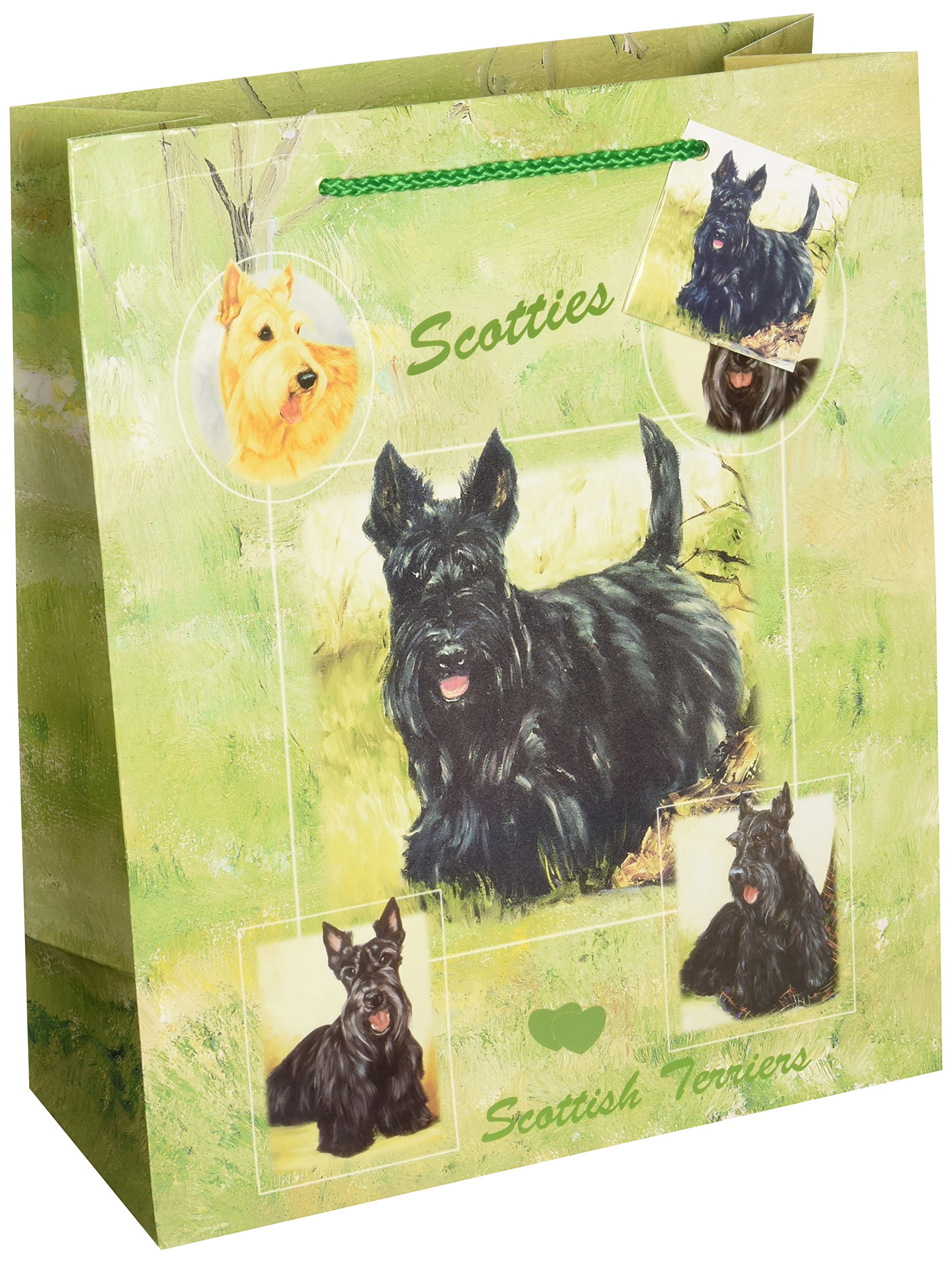 Scottish Terrier (Scottie) Dog Themed Gift Bags - Set of 5 Large Premium Gift Bags by Ruth Maystead - Perfect for Dog Lover Gifts, Birthday Parties & Special Occasions