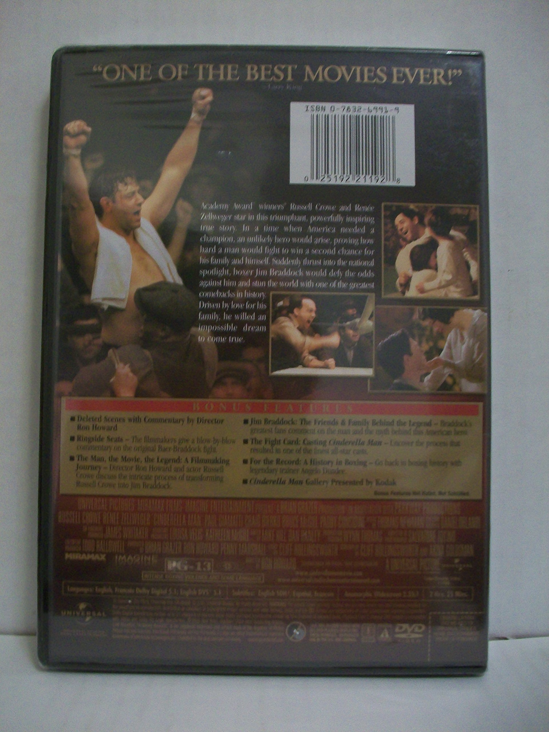 Cinderella Man (Widescreen Edition) - DVD Movie - Inspirational Boxing Drama Starring Russell Crowe - Perfect for Family Movie Nights & Sports Film Collections