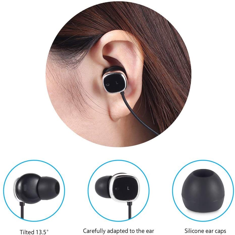 August EP725 Refurbished Noise Cancelling Bluetooth Earphones with AptX & OTG Charging - Perfect for Travel, Workouts & Commuting
