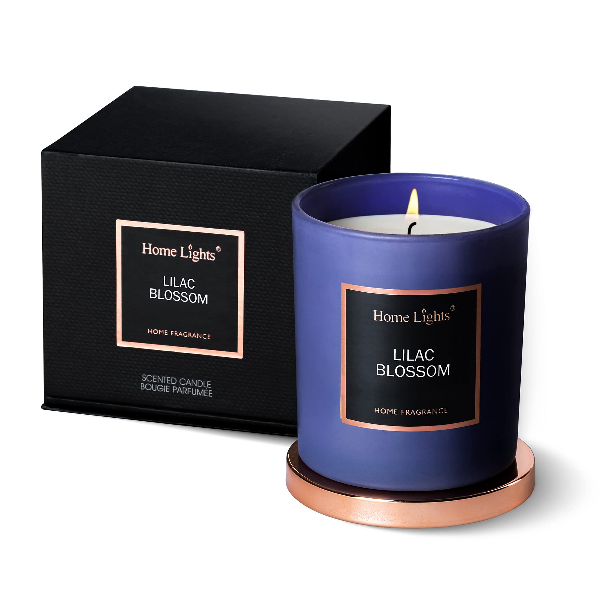 Natural Soy Wax Scented Candles - 35 Hours Burn Time, Home Fragrance Decor Gift for Women & Men (Lilac Blossom, 7.19 oz) - Perfect for Relaxation, Aromatherapy & Romantic Ambiance