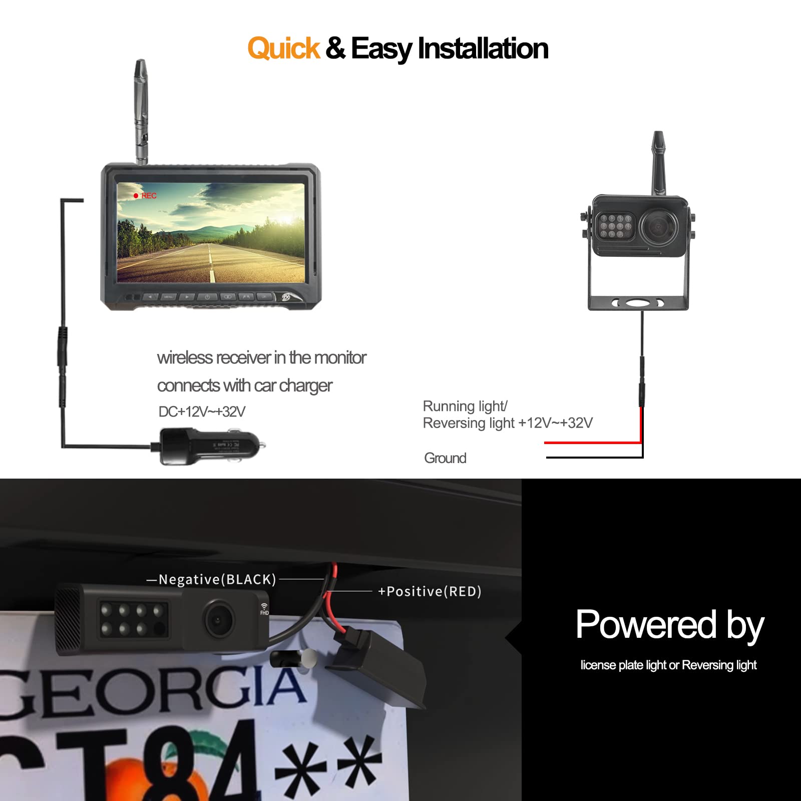 1080P Wireless Backup Camera with 7