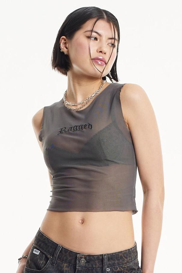 Women's Breathable Body Mesh Logo Top - Stylish Casual & Workout Tee for Gym, Yoga, and Everyday Wear