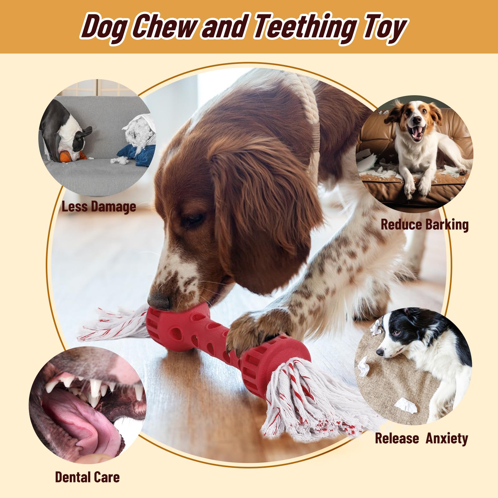 Durable Dog Rope Toys for Aggressive Chewers - Heavy Duty Tug of War & Fetch Toys for Medium/Large Dogs - Teething Chew Toys for Puppies & Adult Dogs - Outdoor Play & Indoor Boredom Buster - Perfect for Training, Exercise, and Bonding with Your Pet