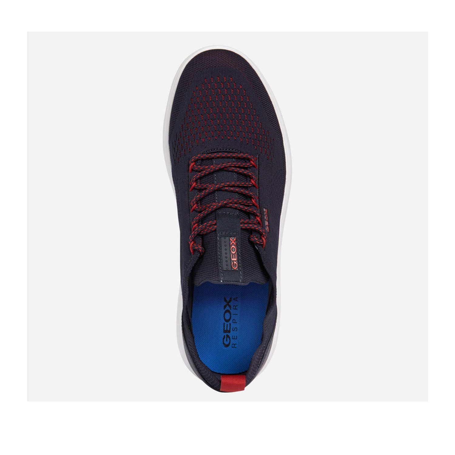Geox Men's Spherica Sneakers - Navy Blue Breathable Walking Shoes for Men | Comfortable Casual Shoes for Work, Travel & Everyday Wear