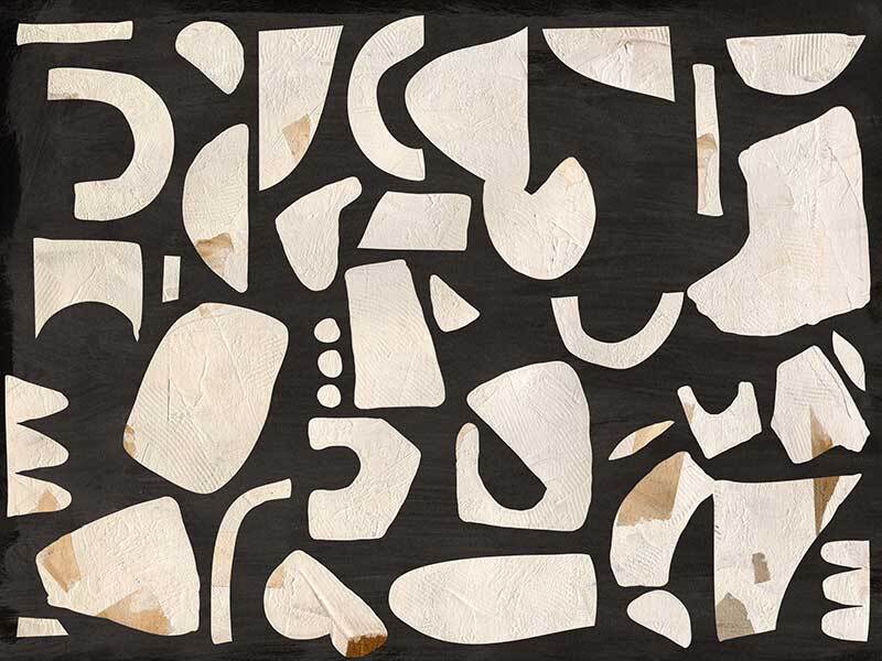Asymmetrical Black II Canvas Wall Art Print - Modern Abstract Home Decor for Living Room, Bedroom & Office