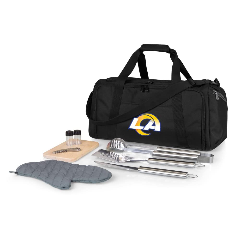 NFL BBQ Kit & Cooler Tote Set - Portable Grill Accessories for Outdoor Cooking, Picnics, Tailgating & Camping | Includes Utensils, Insulated Bag & BBQ Tools
