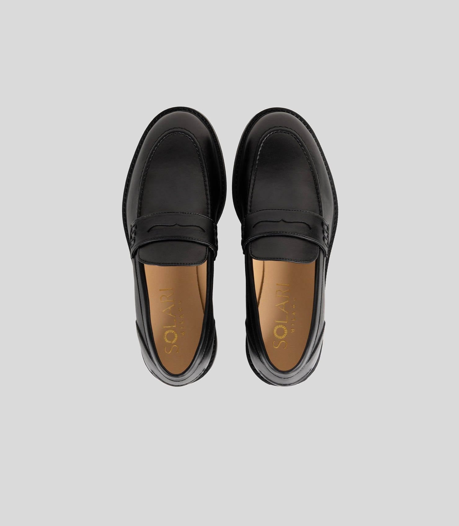 Solari Milano Women's Black Loafers - Comfortable & Stylish Slip-On Shoes for Work, Office & Casual Wear