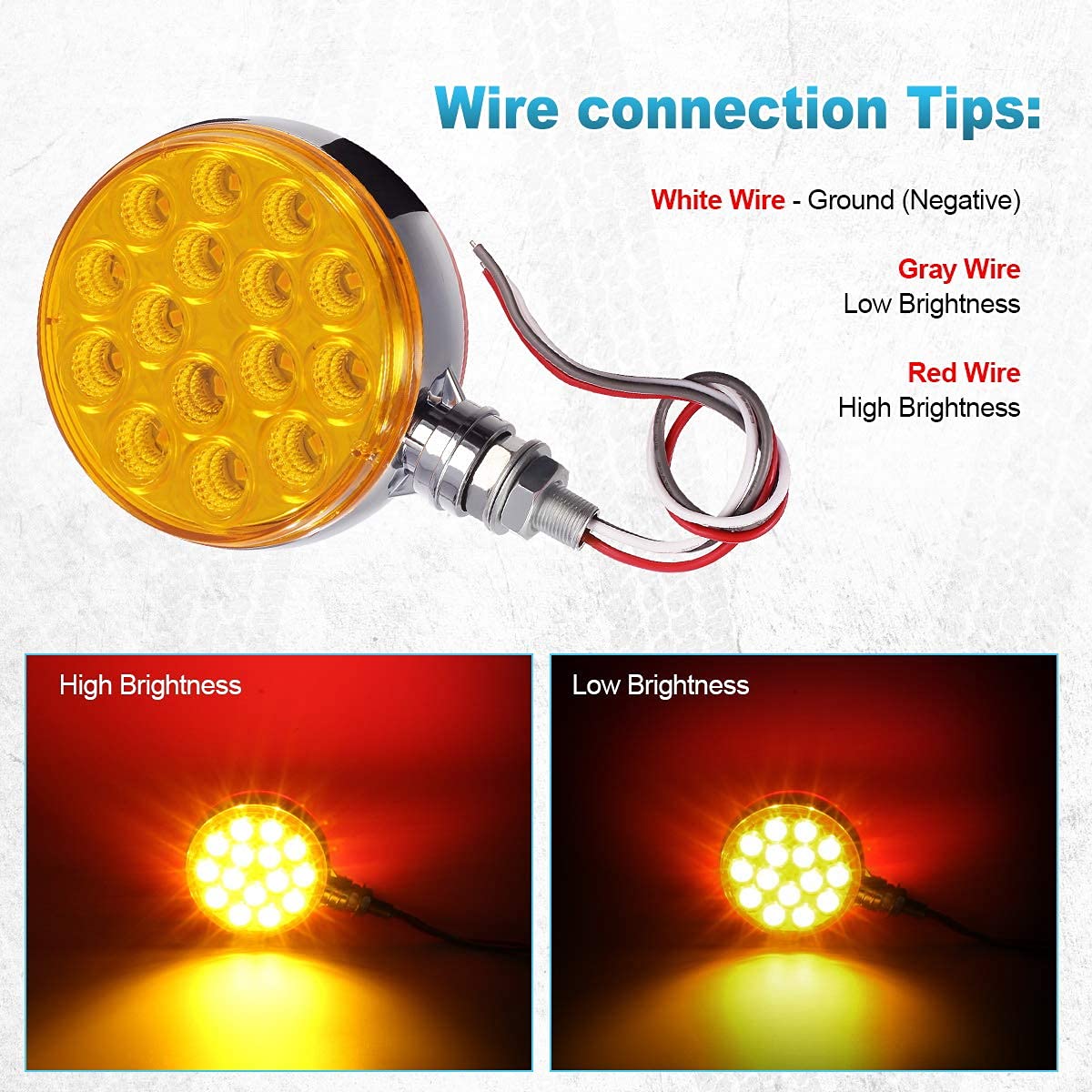 PARTSam Truck Pedestal Lights Kit - 2Pcs 4