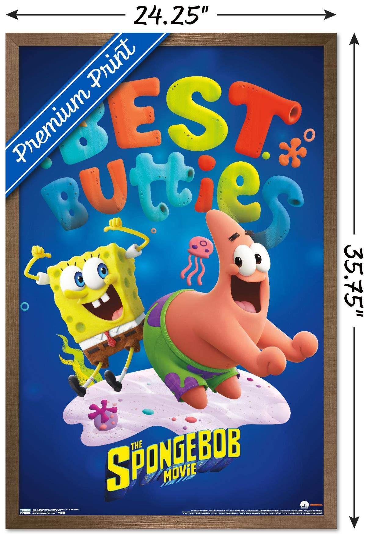 Trends International The SpongeBob Movie: Sponge On The Run - Best Friends Wall Poster, 22.375