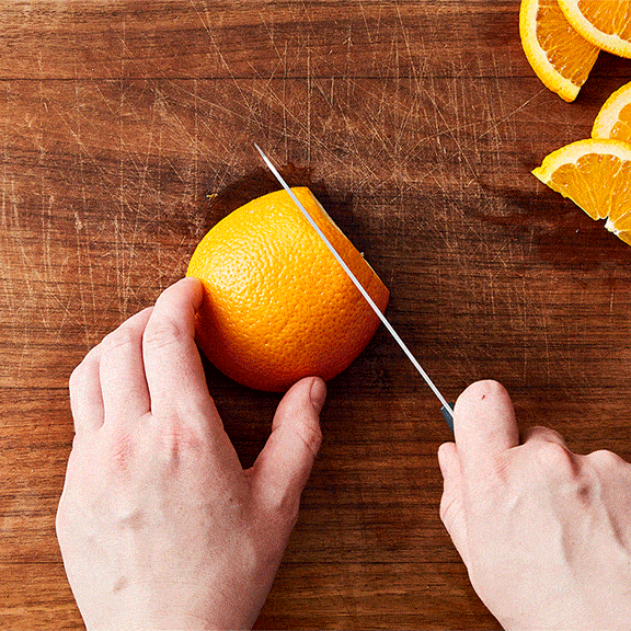 Milk Street Kitchin Tan™ Serrated Japanese Style Utility Knife - Sharp Stainless Steel Blade for Slicing Bread, Fruits & Vegetables - Perfect for Home Kitchen & Professional Use