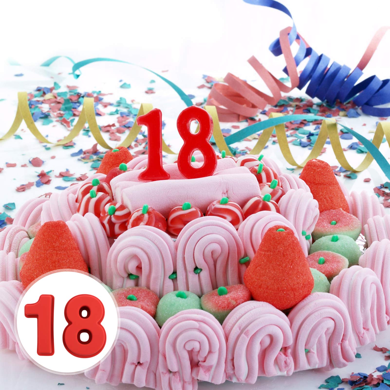 DOITOOL 2-Piece Silicone Number Cake Mold Set - Reusable Baking Pans for Birthday Cakes, Cupcakes & Desserts | Perfect for DIY Home Baking, Party Decorations, and Special Celebrations