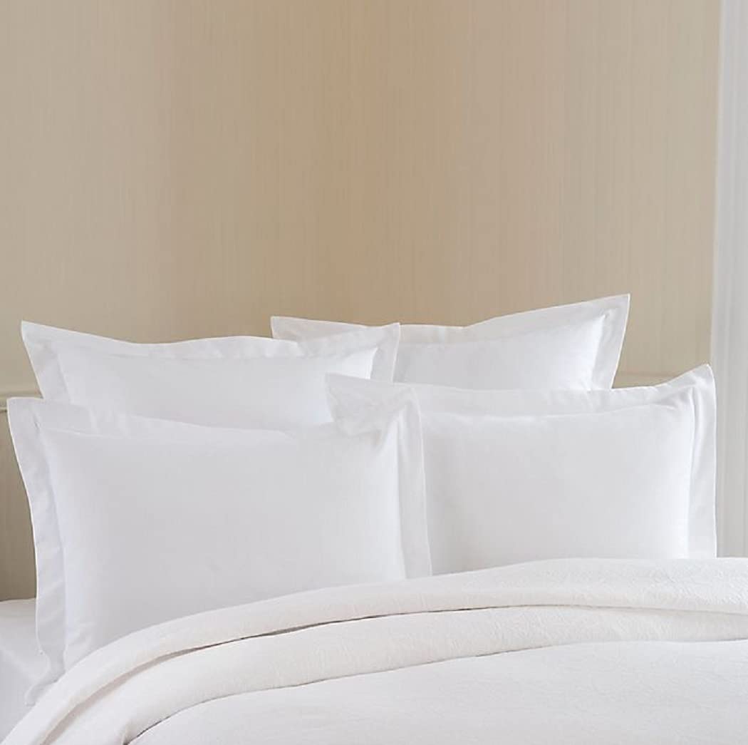 Premium White Standard Pillow Sham for Bedding - Elegant Bedroom Decor & Comfortable Sleep Accessory | Perfect for Master Bedrooms, Guest Rooms & Luxury Hotels