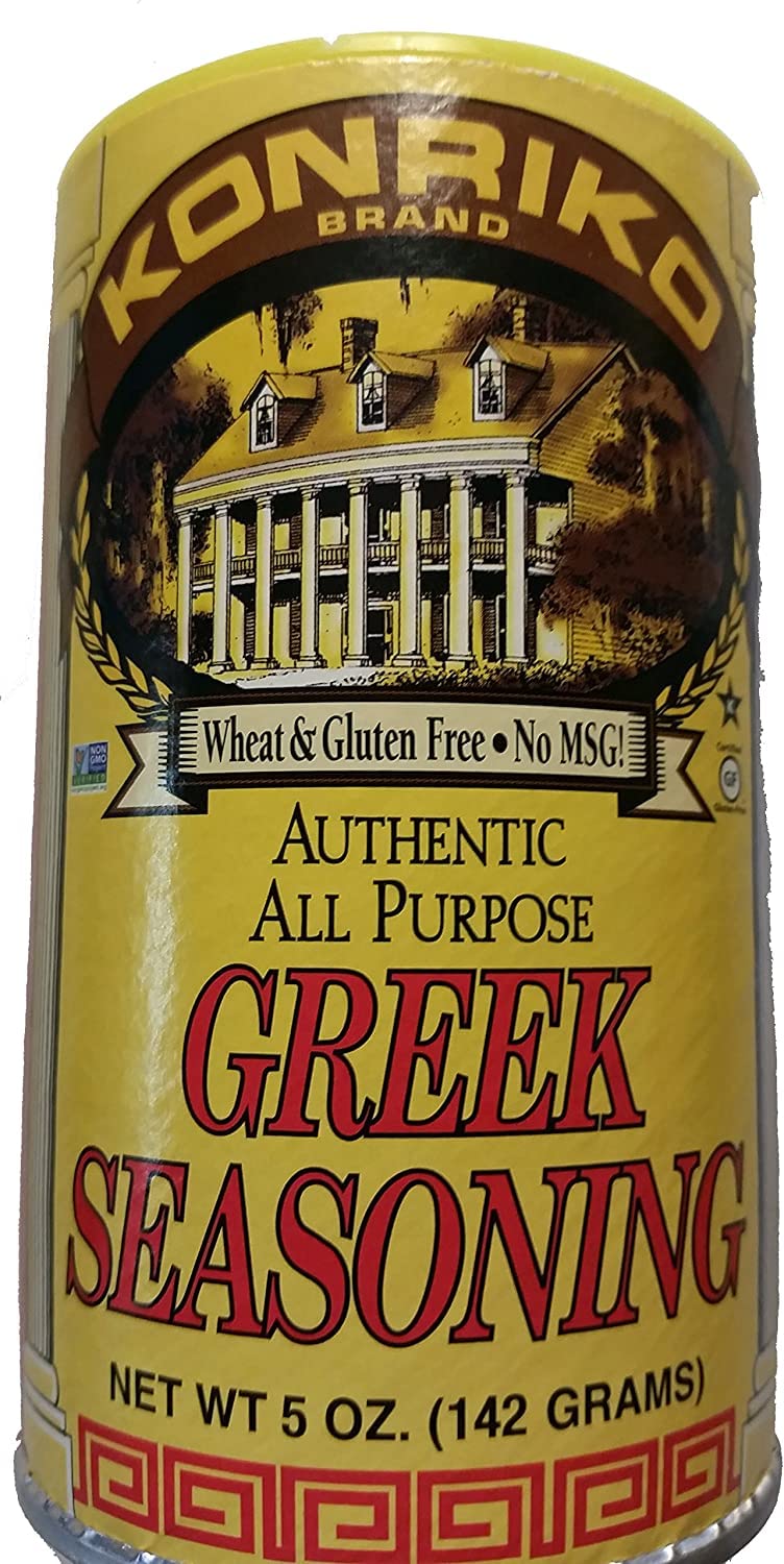 Konriko Authentic Greek Seasoning - 5 oz (Pack of 3) | Wheat Free, Gluten Free, No MSG | Perfect for Mediterranean Dishes, Grilled Meats & Salads